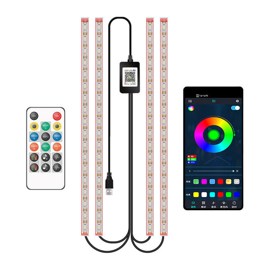 M2U72 72 LED Beads Lamps Car Interior Lights Bluetooth APP Remote Controll SUV Footwell Ambient Lights