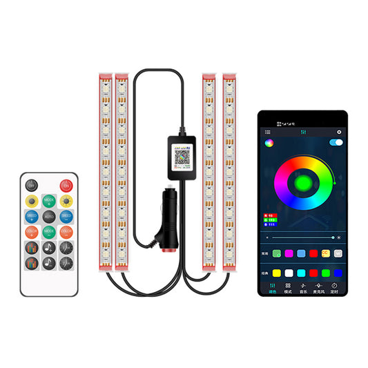 M236 Car Footwell Lights 36 LED Beads Lamps Bluetooth APP Remote Controll Lighting Decoration for SUV