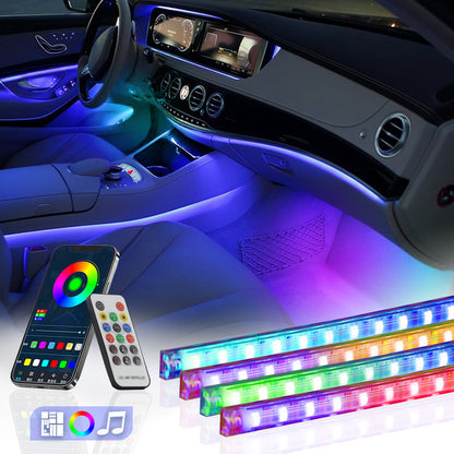 M248 Car Footwell Lamp 48 LED Beads Car Decoration Remote Bluetooth APP Controlled SUV Interior Lights