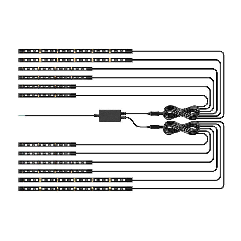 MT12 12-in-1 Motorbike Silicone Light Strip Bluetooth APP Control Motorcycle Decorative Atmosphere Light