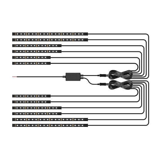 MT12 12-in-1 Motorbike Silicone Light Strip Bluetooth APP Control Motorcycle Decorative Atmosphere Light