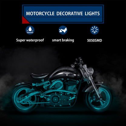 MT12 12-in-1 Motorbike Silicone Light Strip Bluetooth APP Control Motorcycle Decorative Atmosphere Light