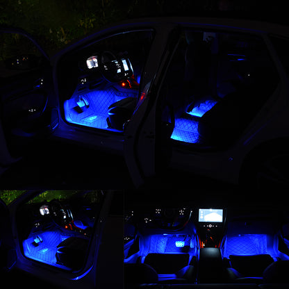 E2U USB 12V Monochrome Car Ambient Light Waterproof 48 LED Light Strip for Car Internal Decoration