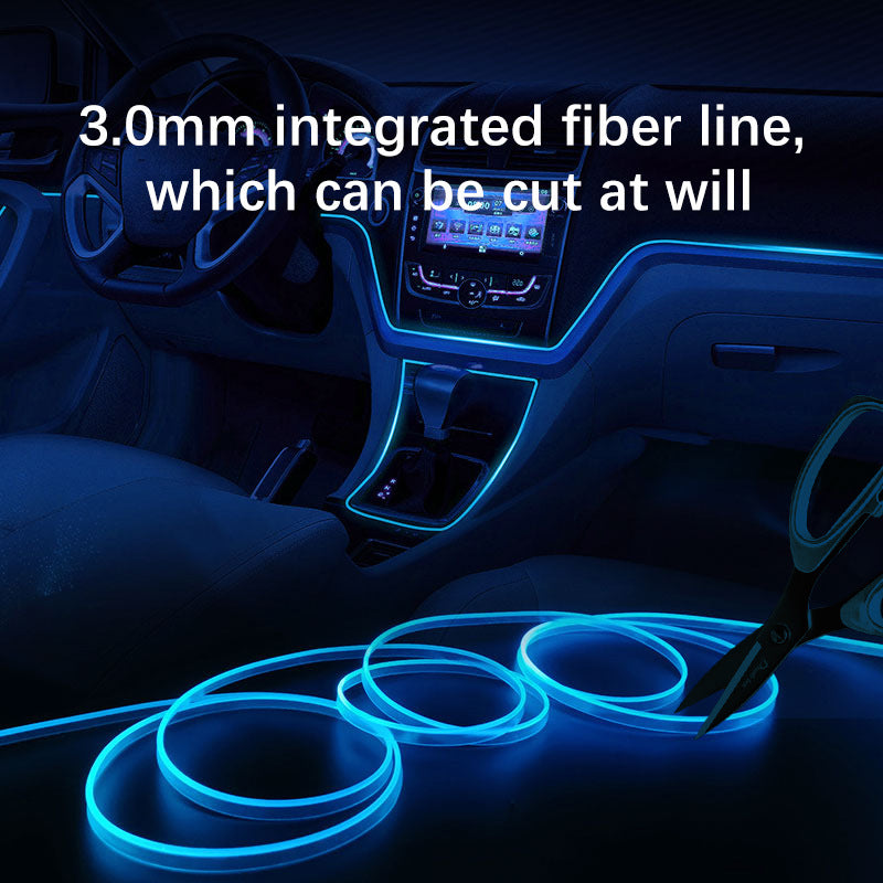 H5U 5m Car Interior Ambient RGB LED DIY Flexible Light Strip USB Wire Control Decorative Cold Light Strip
