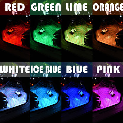 F11U 48 LED Light Bar Strip 2 Music Control Modes USB 5V Car RGB Ambient Light with APP Control