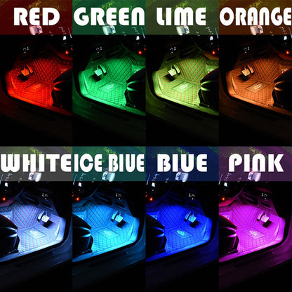 F11 Cigarette Lighter 12V Car RGB Ambient Light APP Control 48 LED Light Bar Strip with 2 Music Control Modes