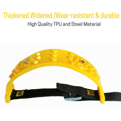 R-1539 10Pcs Winter Car Truck Tire Snow Chain TPU+Steel Anti-skid Widen Strap Vehicle Wheel Chain