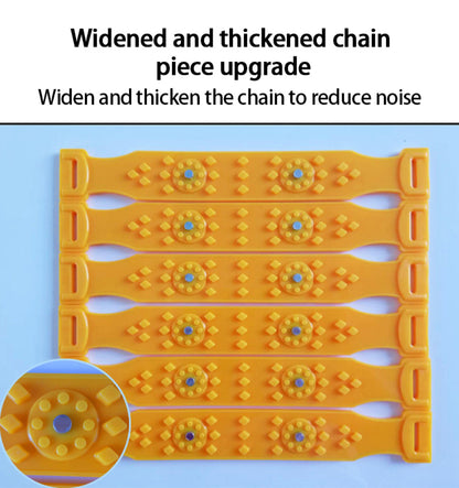 R-1539 10Pcs Winter Car Truck Tire Snow Chain TPU+Steel Anti-skid Widen Strap Vehicle Wheel Chain
