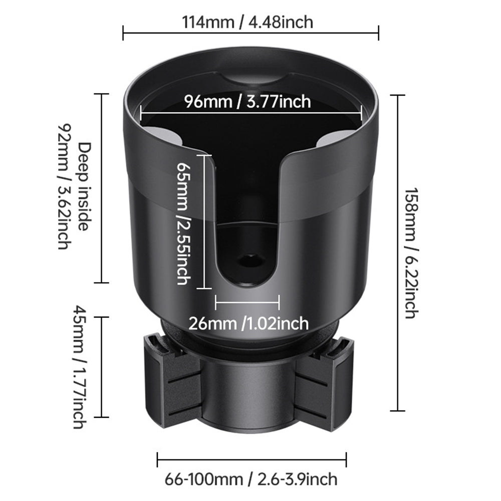 SD-1039 Plastic Car Cup Holder Expander Adapter with Adjustable Base for Drinks Mugs Bottles