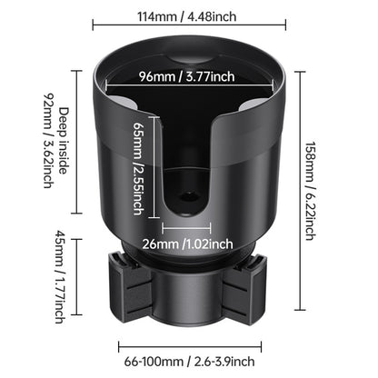 SD-1039 Plastic Car Cup Holder Expander Adapter with Adjustable Base for Drinks Mugs Bottles