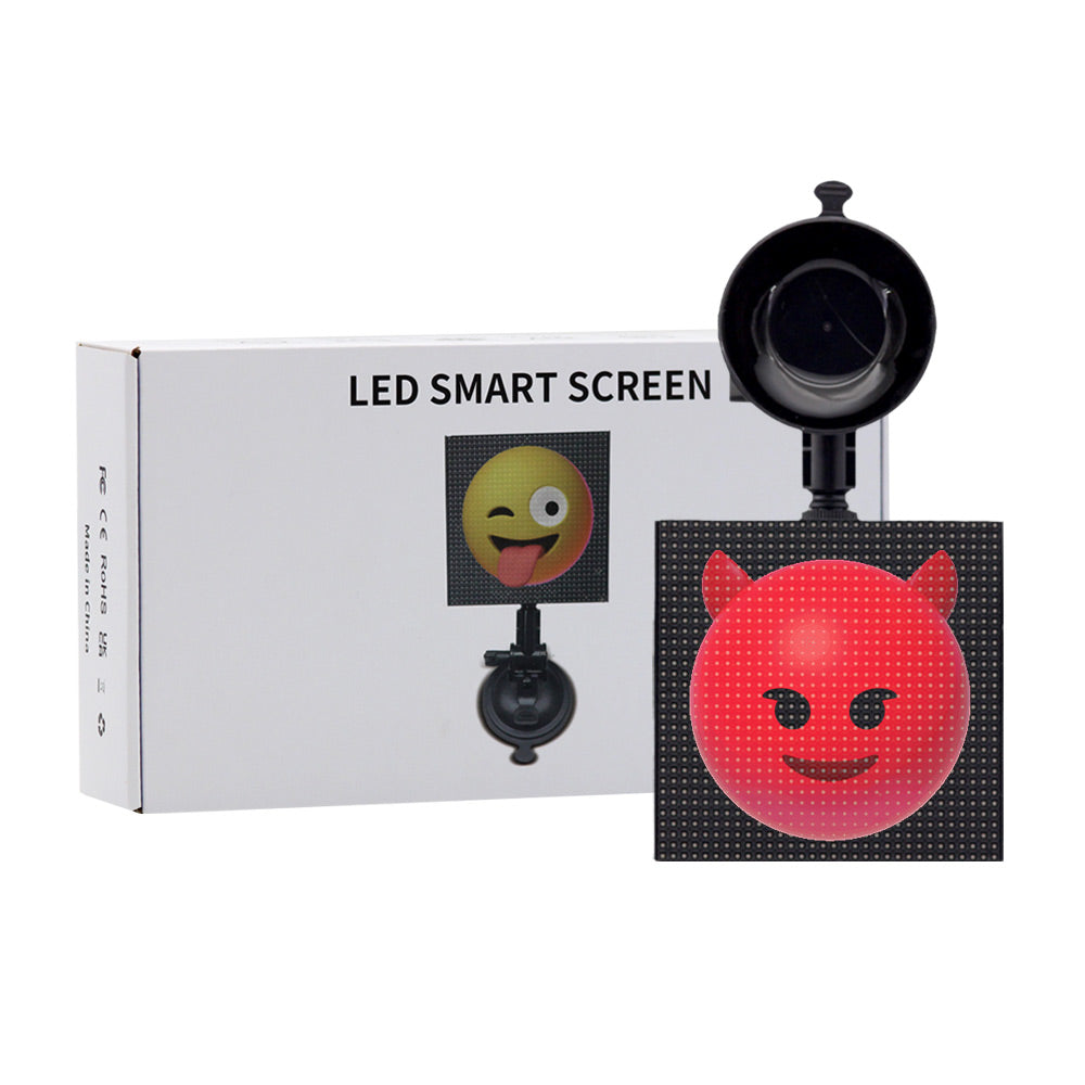 P32L Car Back Window LED Display Light 32x32LED Smartphone App Control LED Car Sign Screen for Home Decor
