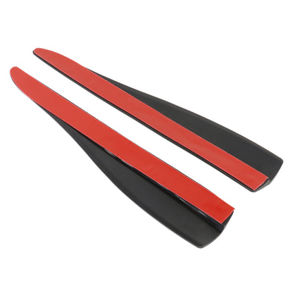 1 Pair Carbon Fiber Texture Car Front Bumper Protectors Anti-Collision Adhesive Silicone Strips, Size L