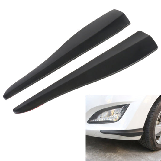 1 Pair Solid Color Car Front Bumper Protectors Strips Anti-Collision Silicone Trim Covers, Size L