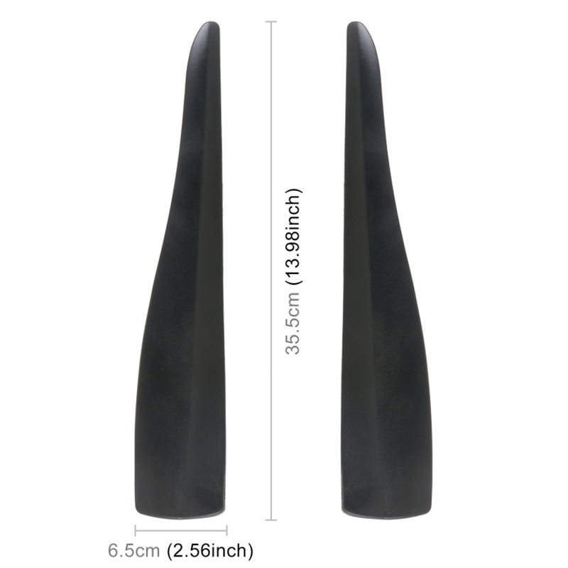 1 Pair Solid Color Car Front Bumper Protectors Strips Anti-Collision Silicone Trim Covers, Size L