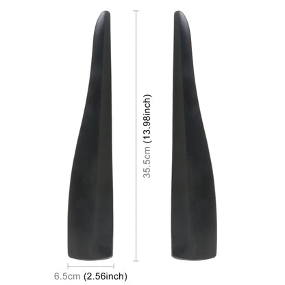 1 Pair Solid Color Car Front Bumper Protectors Strips Anti-Collision Silicone Trim Covers, Size L