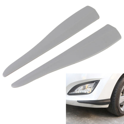 1 Pair Solid Color Car Front Bumper Protectors Strips Anti-Collision Silicone Trim Covers, Size L