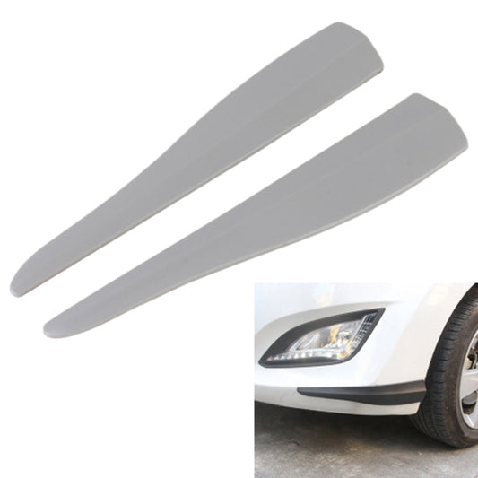 1 Pair Solid Color Car Front Bumper Protectors Strips Anti-Collision Silicone Trim Covers, Size L