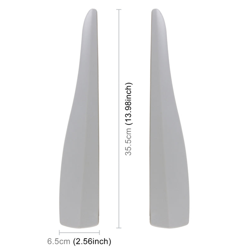 1 Pair Solid Color Car Front Bumper Protectors Strips Anti-Collision Silicone Trim Covers, Size L