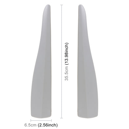 1 Pair Solid Color Car Front Bumper Protectors Strips Anti-Collision Silicone Trim Covers, Size L