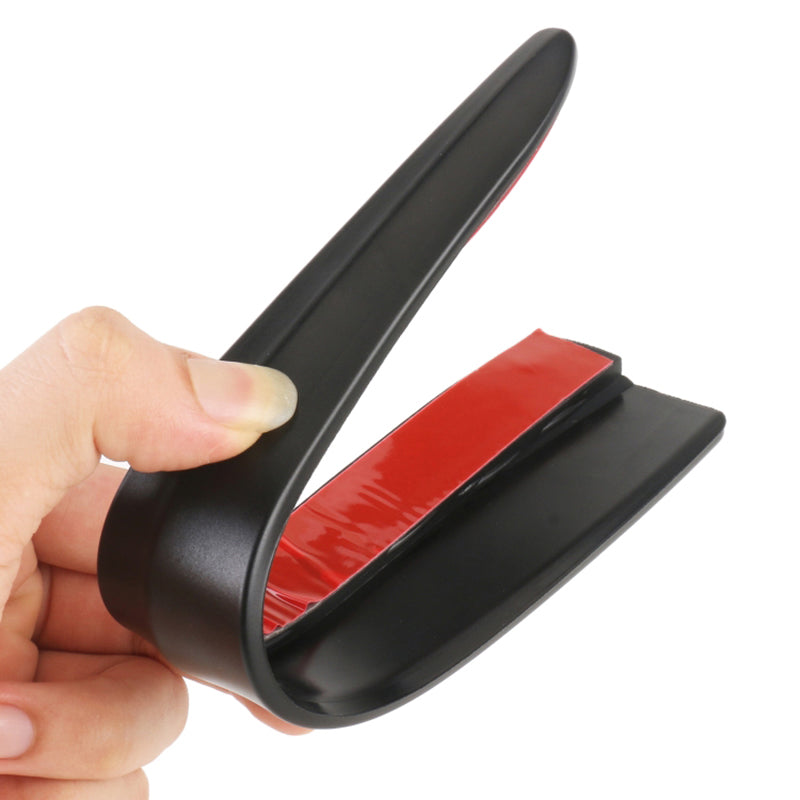 1 Pair Solid Color Car Front Bumper Protectors Strips Anti-Collision Silicone Trim Covers, Size L
