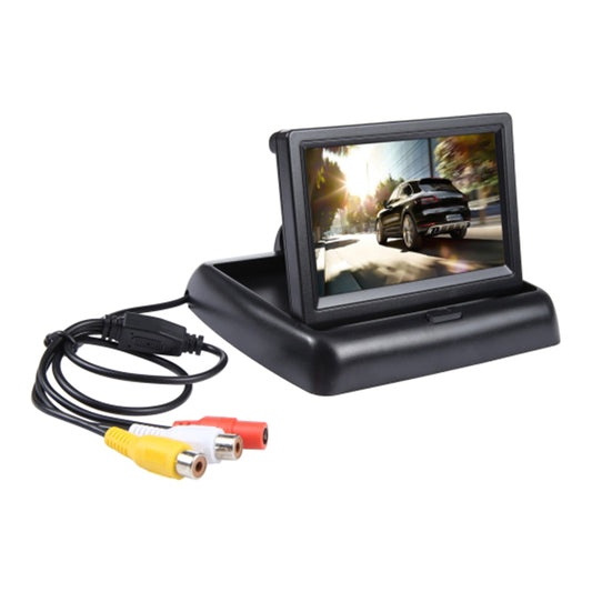 4.3 inch Foldable TFT-LCD Backup Camera Monitor Rear View Reverse Display Screen Car License Plate Camera for Parking