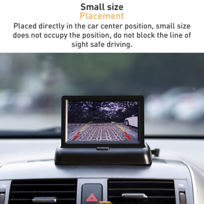 4.3 inch Foldable TFT-LCD Backup Camera Monitor Rear View Reverse Display Screen Car License Plate Camera for Parking