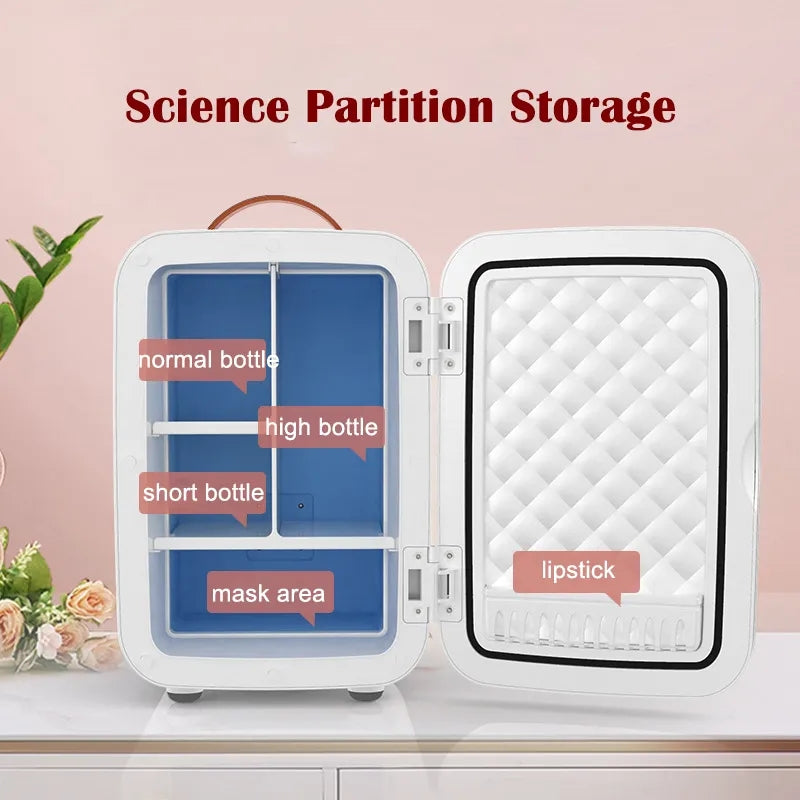 Car Refrigerator 8L Mini Dual Purpose Cooler Warmer Fridge AC / DC Small Refrigerator for Home Car Food Makeup
