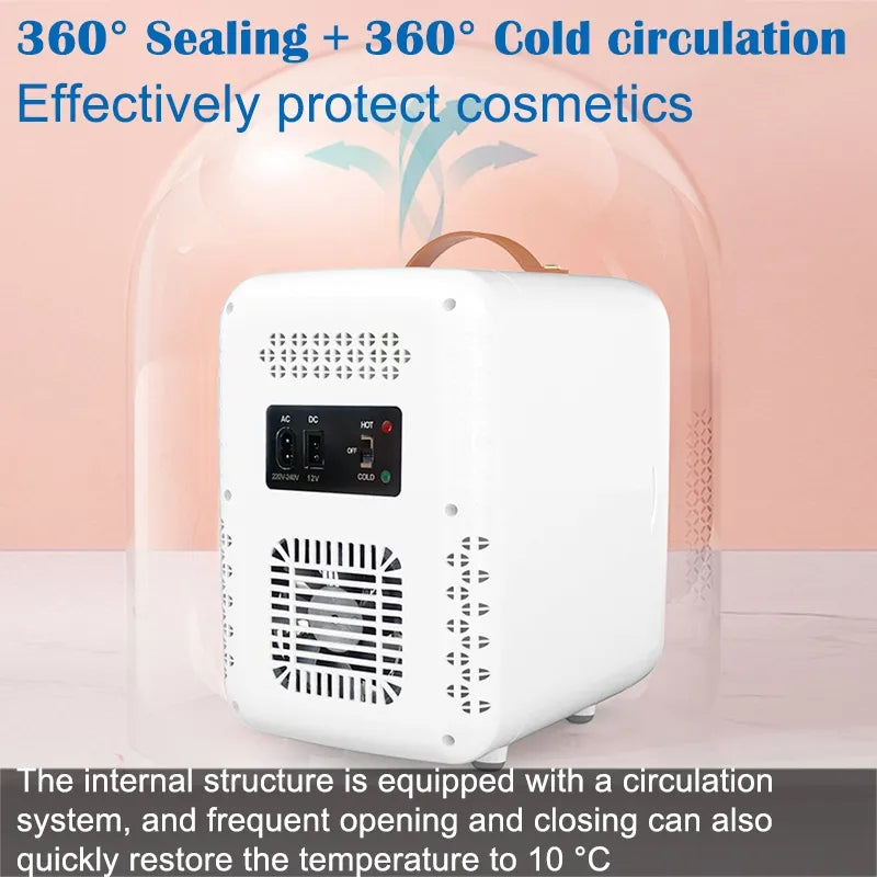 Car Refrigerator 8L Mini Dual Purpose Cooler Warmer Fridge AC / DC Small Refrigerator for Home Car Food Makeup