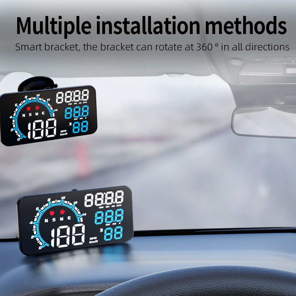 G11 Universal GPS HUD Head Up Display Speed Instrument with Overspeed Alarm for Oil Fuel Electric Hybrid Vehicle