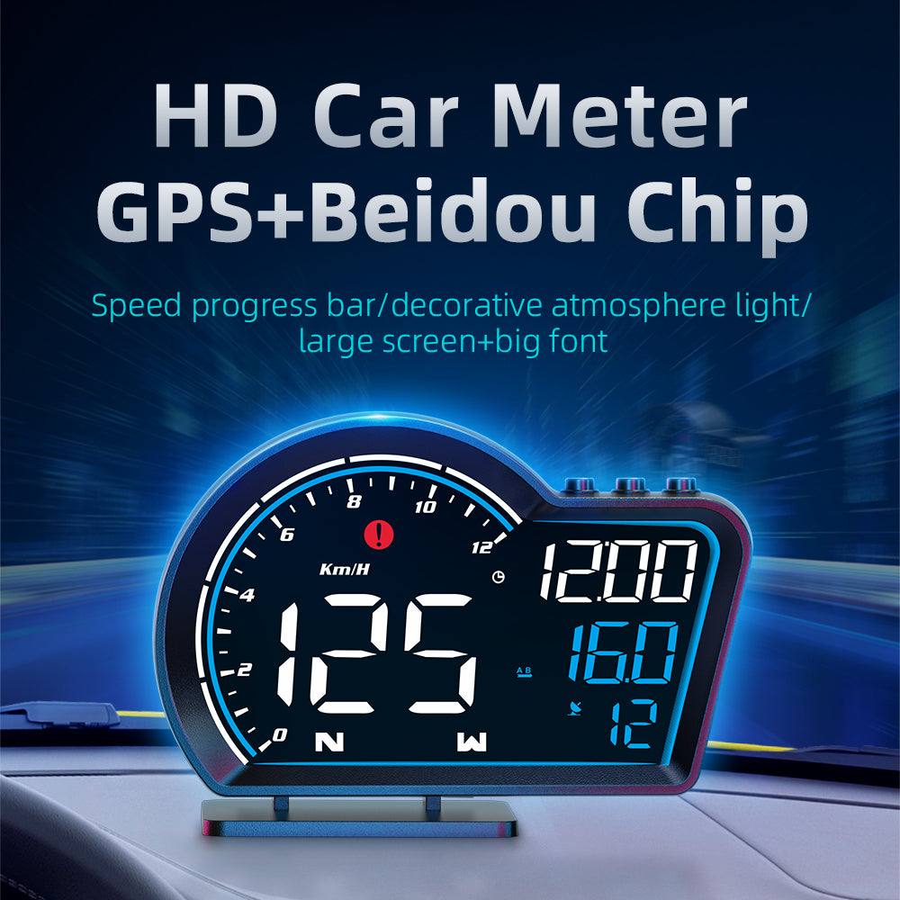 G16 Head Up Display Auto Speedometer Digital Odometer Alarm Reminder GPS HUD Gauge