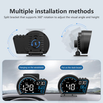 G16 Head Up Display Auto Speedometer Digital Odometer Alarm Reminder GPS HUD Gauge