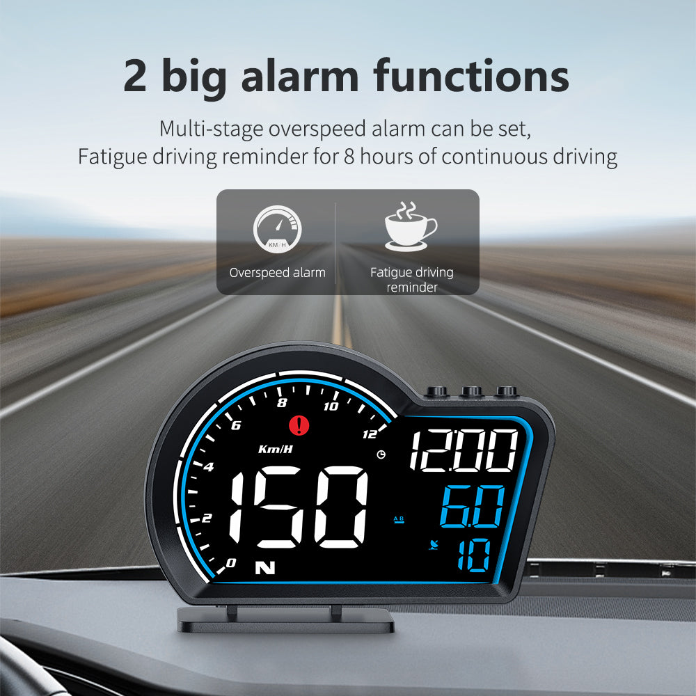 G16 Head Up Display Auto Speedometer Digital Odometer Alarm Reminder GPS HUD Gauge