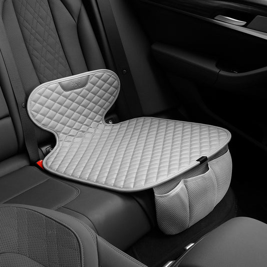 KEEP TOP Car Seat Cushion Children Safety Seat Leather Pad Protective Cover with Mesh Pocket