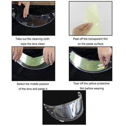 SOMAN Universal Motorcycle Helmet Anti-fog Film UV Protection Shield Sticker