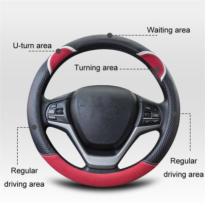 38cm Round Cute Rabbit Women Car Steering Wheel Cover Artificial Leather Anti-skid Steering Wheel Sleeve