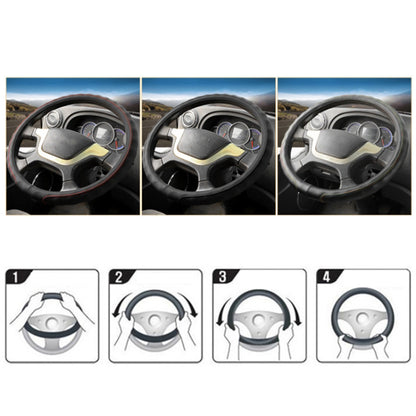 45CM Non-Slip Car Truck Leather Steering Wheel Cover Sleeve for Men and Women