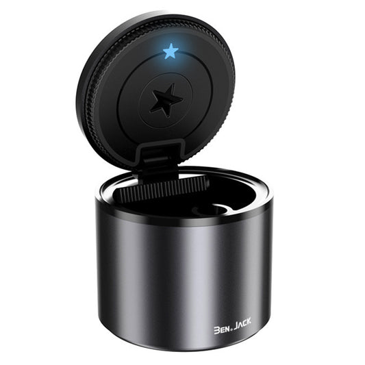 BEN.JACK LED Light Ashtray with Lid Multifunctional Universal Car Ashtray for Home Office