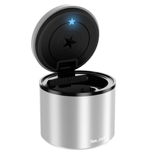 BEN.JACK LED Light Ashtray with Lid Multifunctional Universal Car Ashtray for Home Office