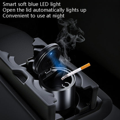 BEN.JACK LED Light Ashtray with Lid Multifunctional Universal Car Ashtray for Home Office
