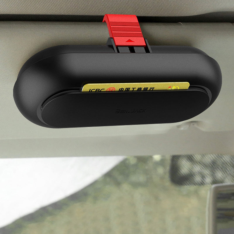 BEN.JACK Glasses Holders for Cars, Sunglasses Holder Clip for Sun Visor, Ticket Card Clip Eyeglasses Mount