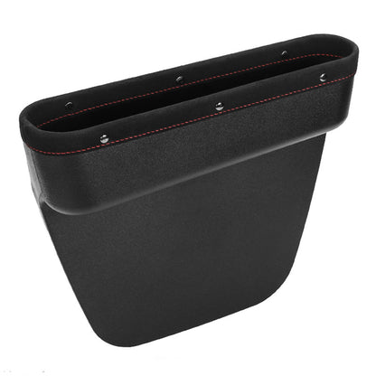 Multifunctional Car Seat Gap Storage Box ABS+PU Leather Organizer for Wallet Phone Coins Keys (Front Passenger Side)