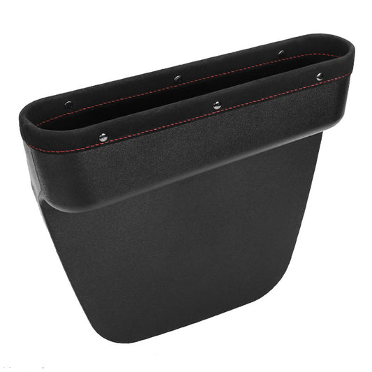 Multifunctional Car Seat Gap Storage Box ABS+PU Leather Organizer for Wallet Phone Coins Keys (Front Passenger Side)