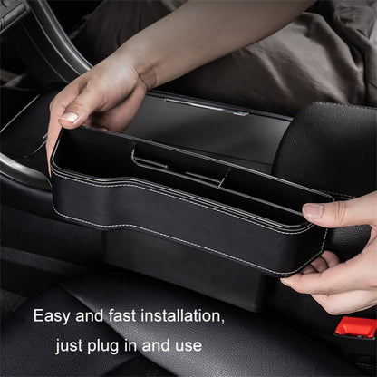 Passenger Side Car Front Seat Seam Storage Box Car Seat Gap Phone Drink Can Organizer