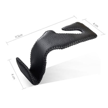 Car Seat Back Bag Hanging Hook Stainless Steel + Leather Car Seat Headrest Mount Hook
