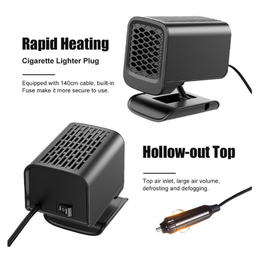 Electric Heater Fan 120W 12V Winter Heating Warmer Windshield Defroster Fog Removing