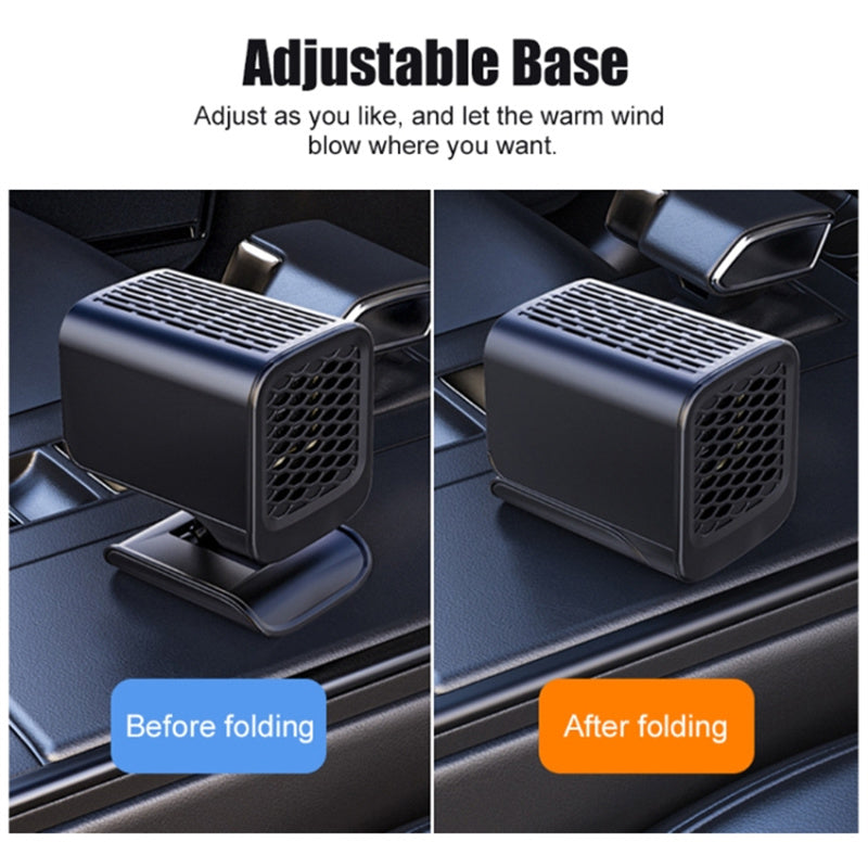 Electric Heater Fan 120W 12V Winter Heating Warmer Windshield Defroster Fog Removing