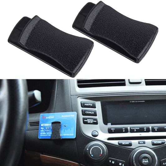 2Pcs Adhesive Car Interior Leather Texture PC Mini Hooks Card Glasses Holder Cable Organizer