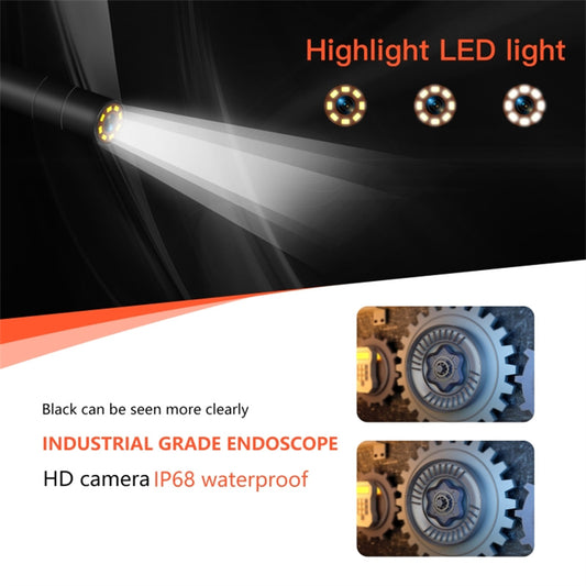 P130 10m Hard Wire HD 5.5mm Dual-Lens 4.3-Inch Screen Borescope Waterproof LED Sewer Drain Pipe Inspection Camera