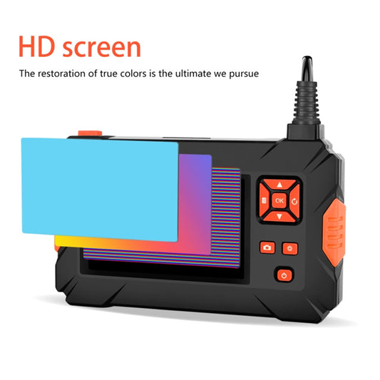 P130 5m Hard Wire Industrial Endoscope 8mm Three-Lens 4.3-inch HD Borescope Pipe Camera IP68 Waterproof