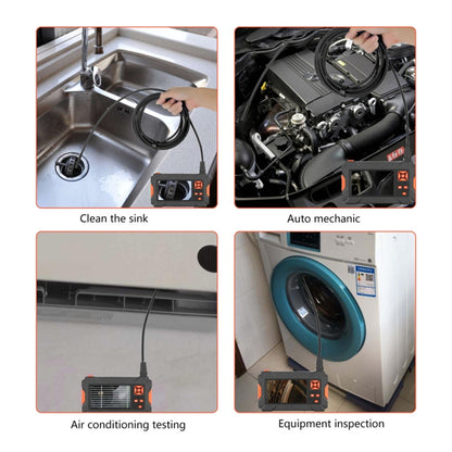 P130 5m Hard Wire Industrial Endoscope 8mm Three-Lens 4.3-inch HD Borescope Pipe Camera IP68 Waterproof